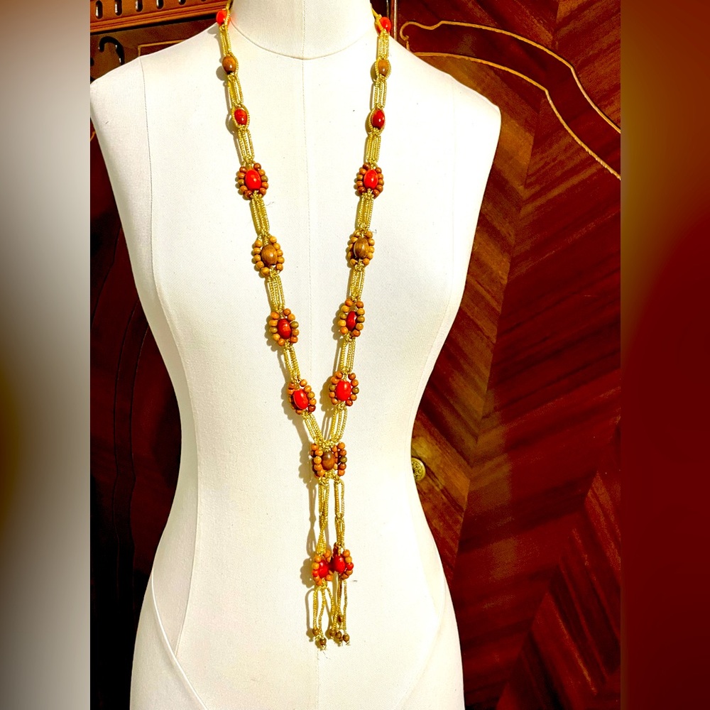 Vintage Wooden Necklace